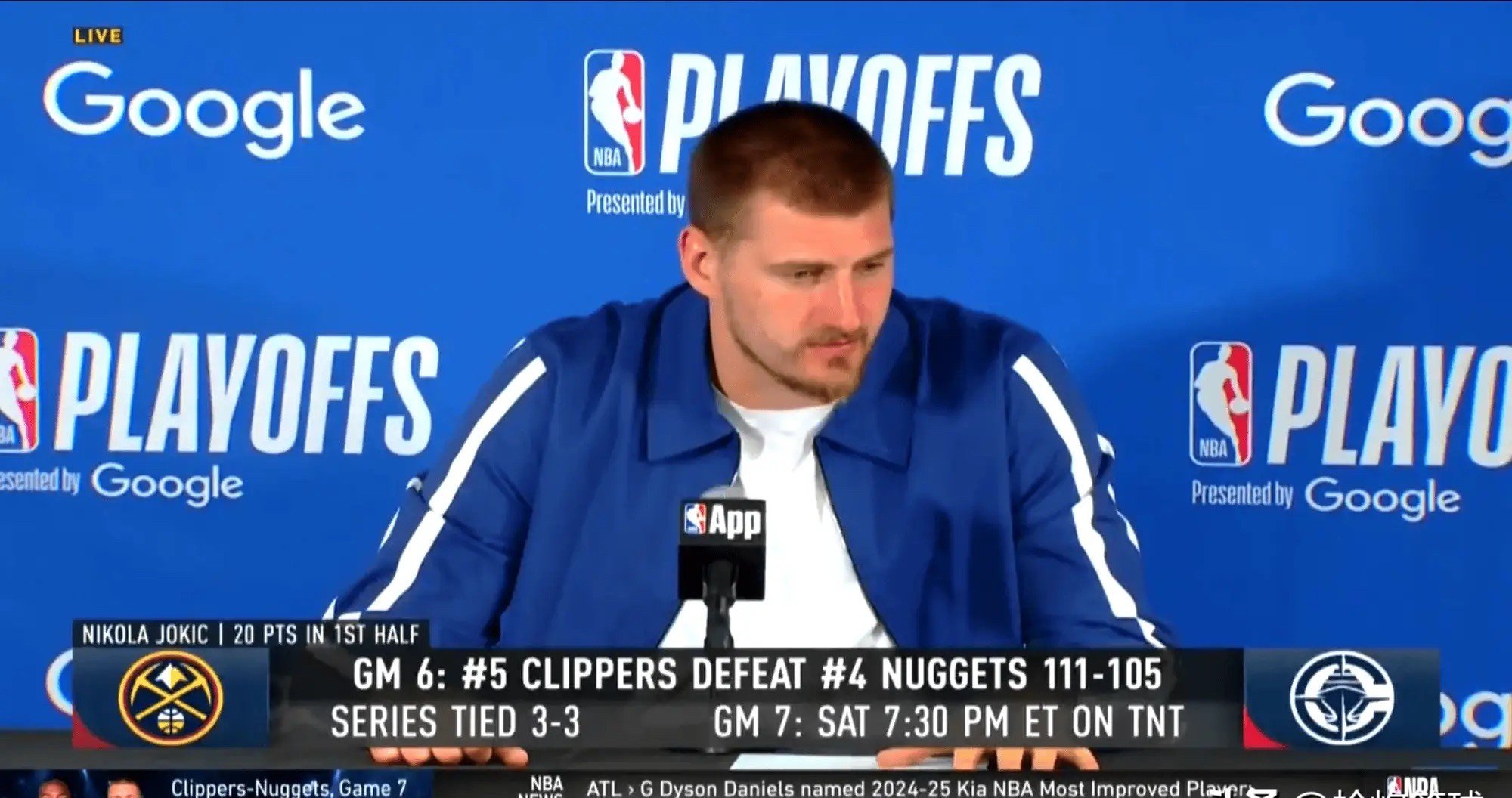 快船横扫爵士，约基奇送出助攻